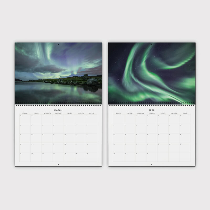 Nordlichter Wandkalender 2026