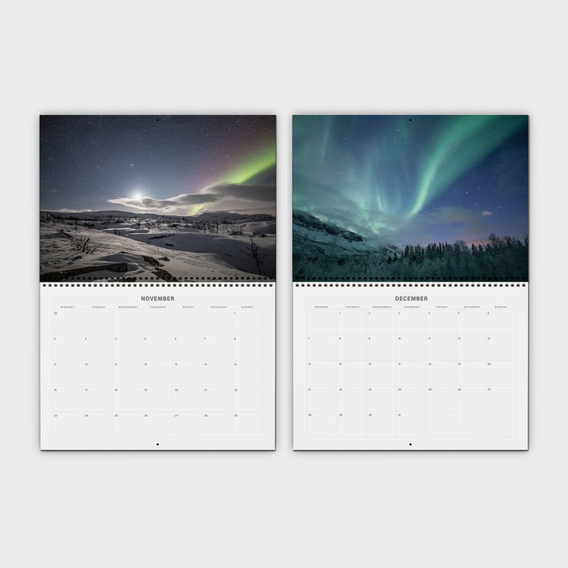 Nordlichter Wandkalender 2026