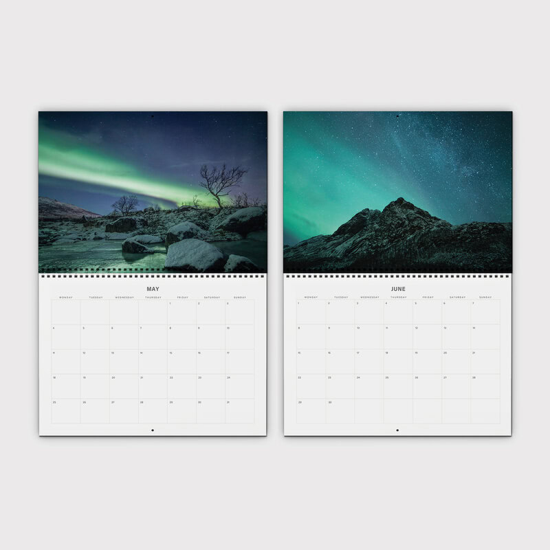 Nordlichter Wandkalender 2026