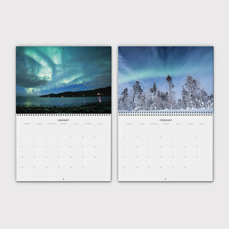 Nordlichter Wandkalender 2026