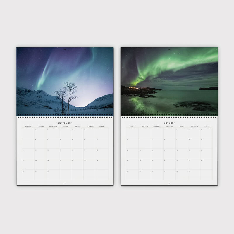 Nordlichter Wandkalender 2026
