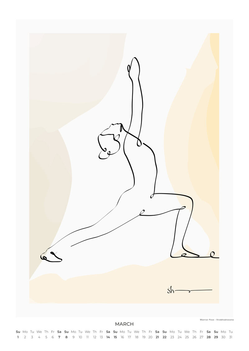 2026 A Year of Yoga Art Calendar