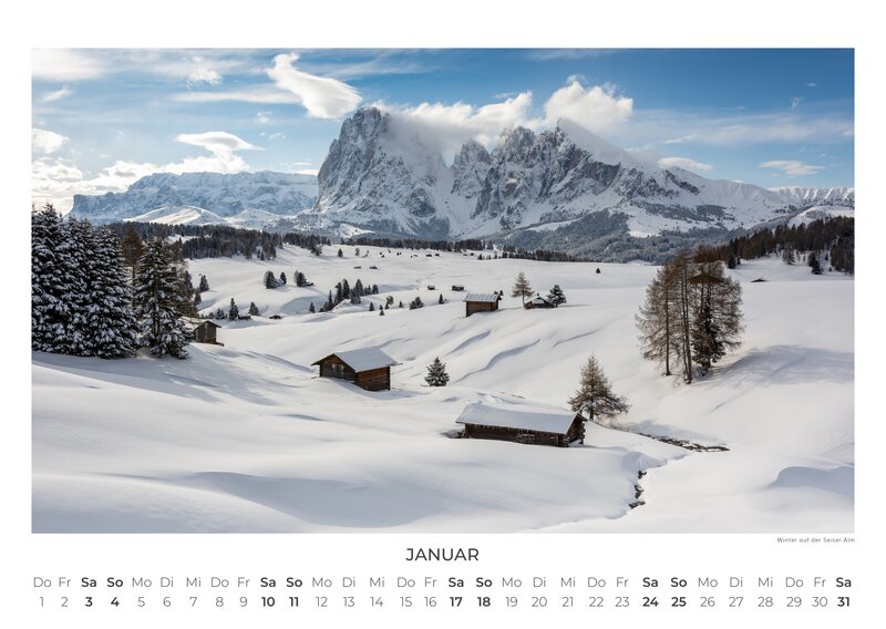 Dolomites 2026 Wall Calendar