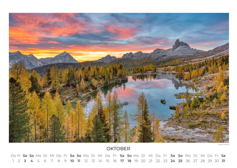 Dolomites 2026 Wall Calendar