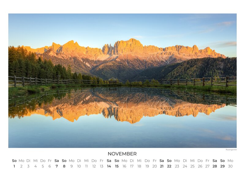 Dolomites 2026 Wall Calendar