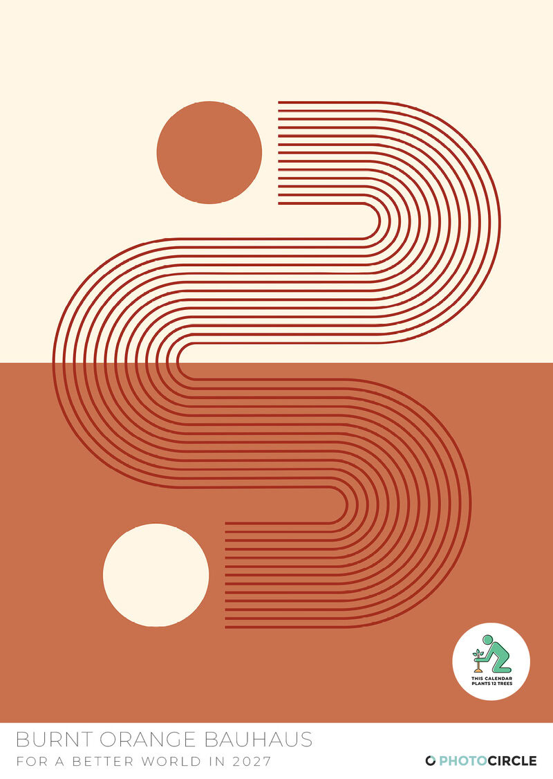 Bauhaus Wall Calendar 2027 - Burnt Orange