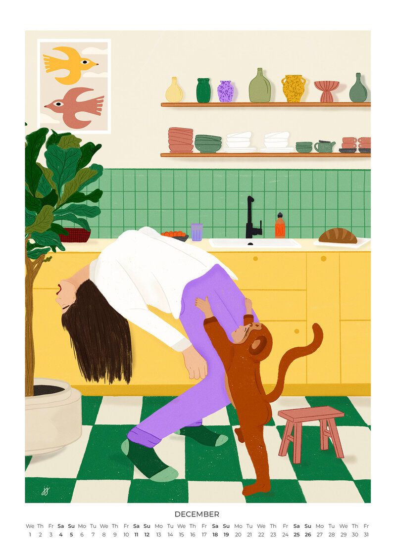 Motherhood, Unfiltered Calendar 2027 | Humorous Motherhood Illustrations