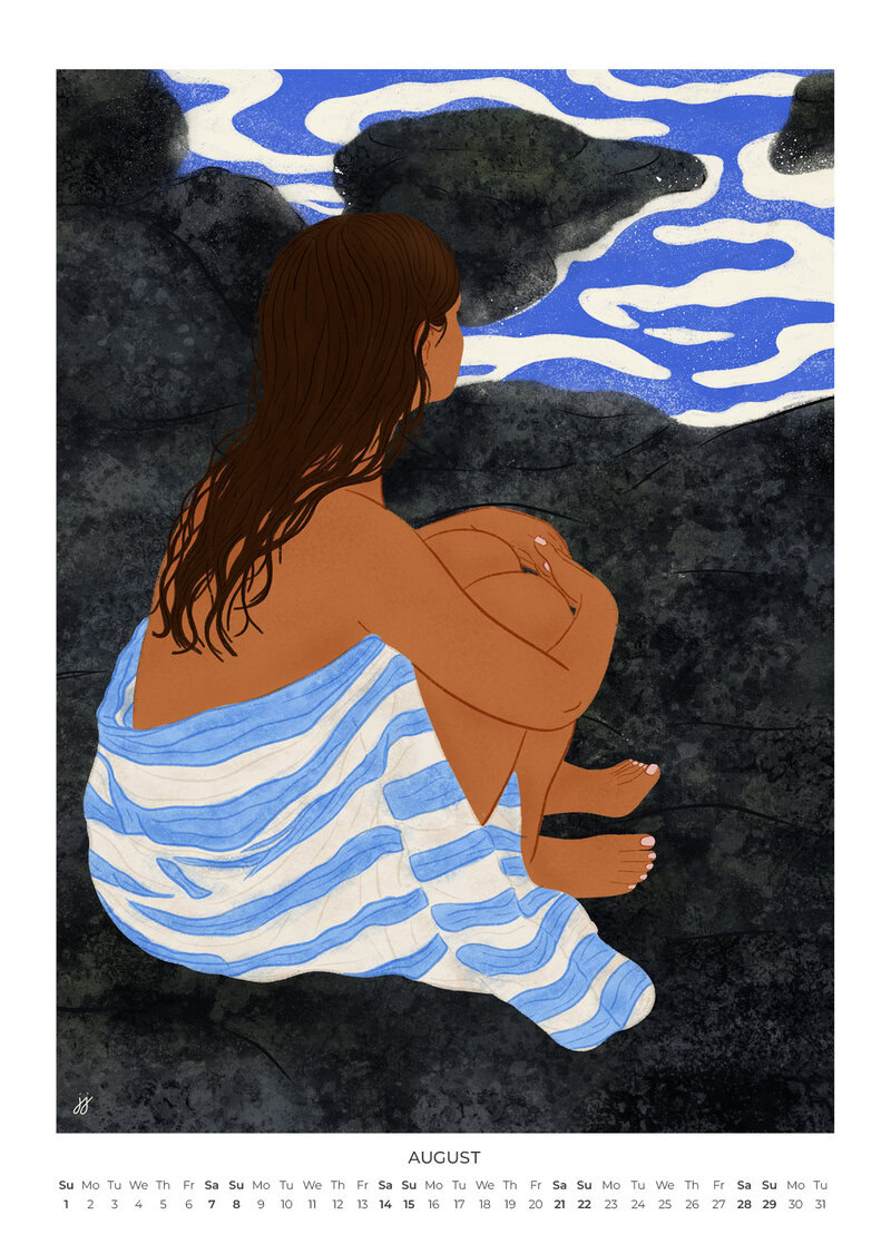 Quiet Hours Calendar 2027 | Dreamy Illustrations by Jota del Jai
