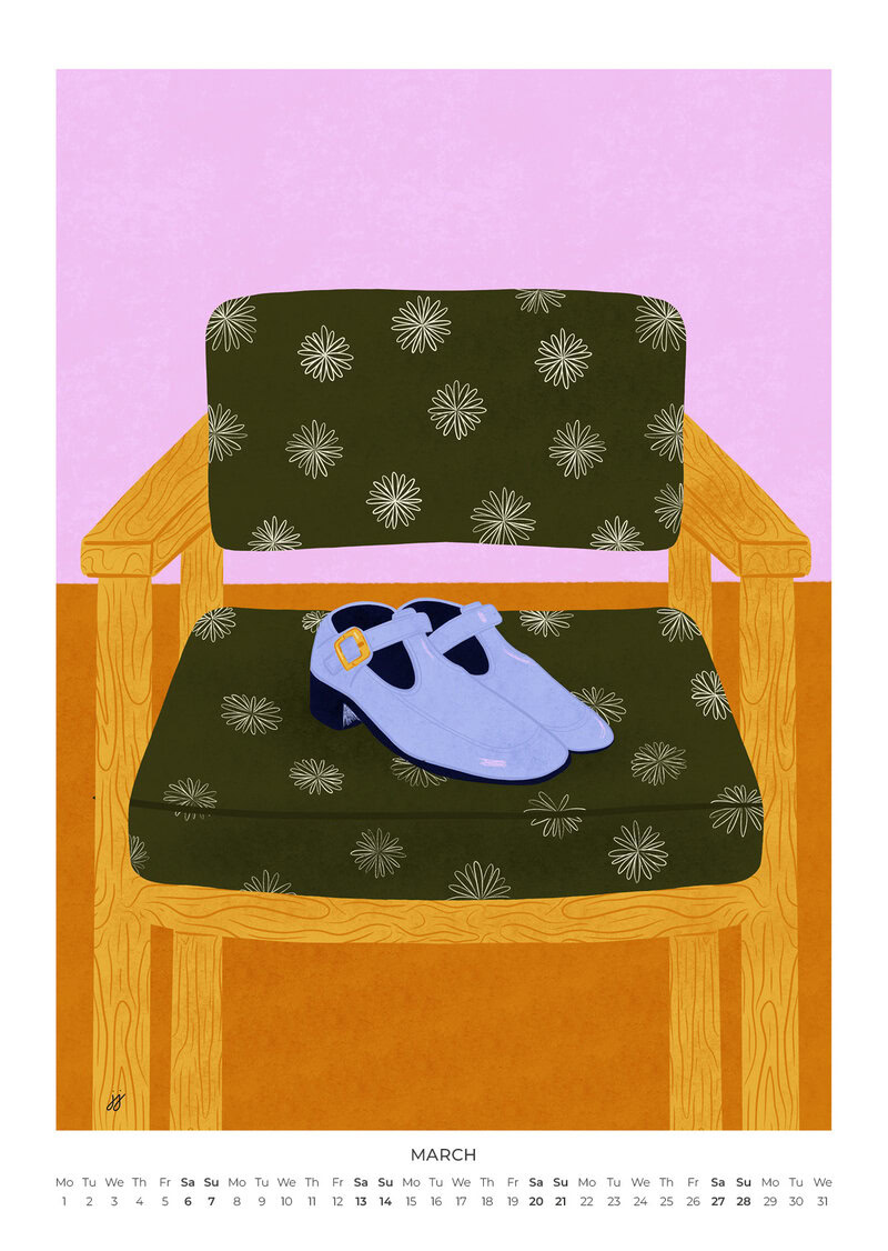 Quiet Hours Calendar 2027 | Dreamy Illustrations by Jota del Jai