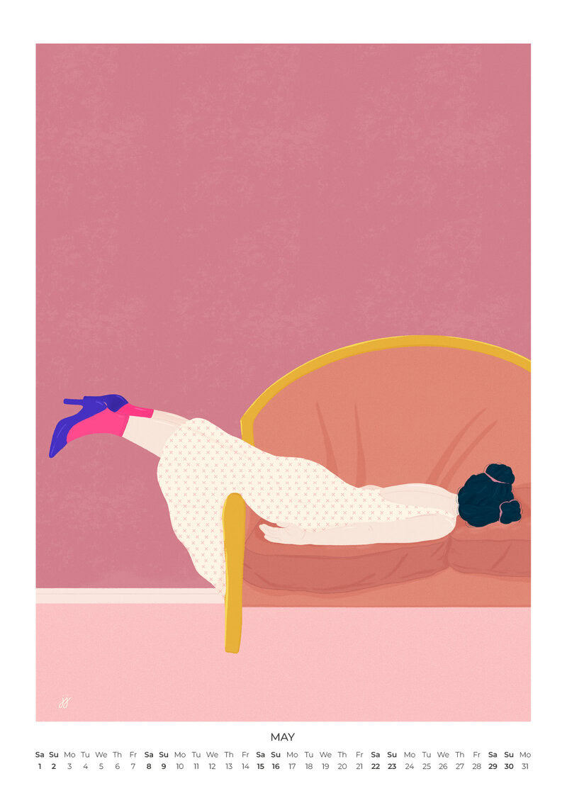 Quiet Hours Calendar 2027 | Dreamy Illustrations by Jota del Jai