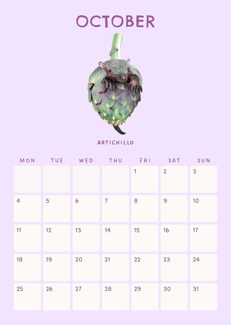 Funky Foodimals Küchenkalender & Terminplaner 2027