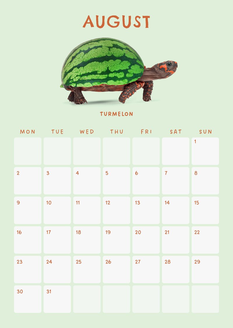Funky Foodimals Küchenkalender & Terminplaner 2027