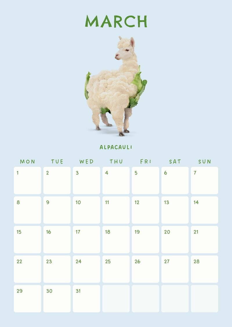 Funky Foodimals Küchenkalender & Terminplaner 2027