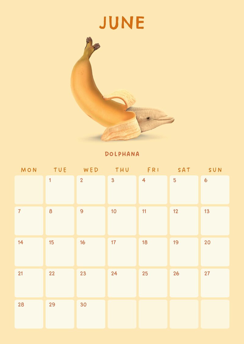 Funky Foodimals Küchenkalender & Terminplaner 2027