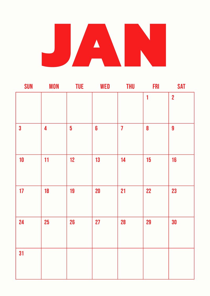 Minimalismus Design Wandkalender & Terminplaner 2027