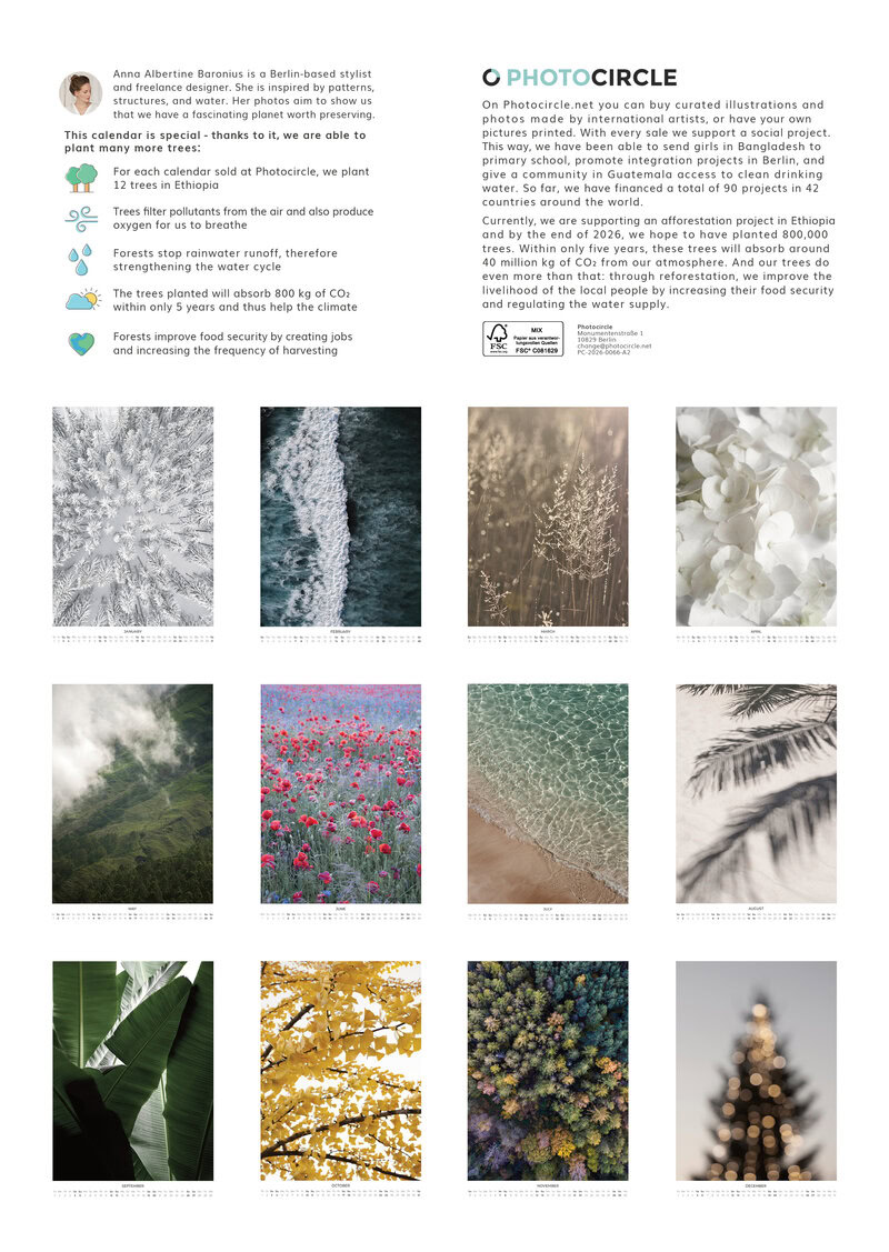 2026 Simple Serenity Calendar