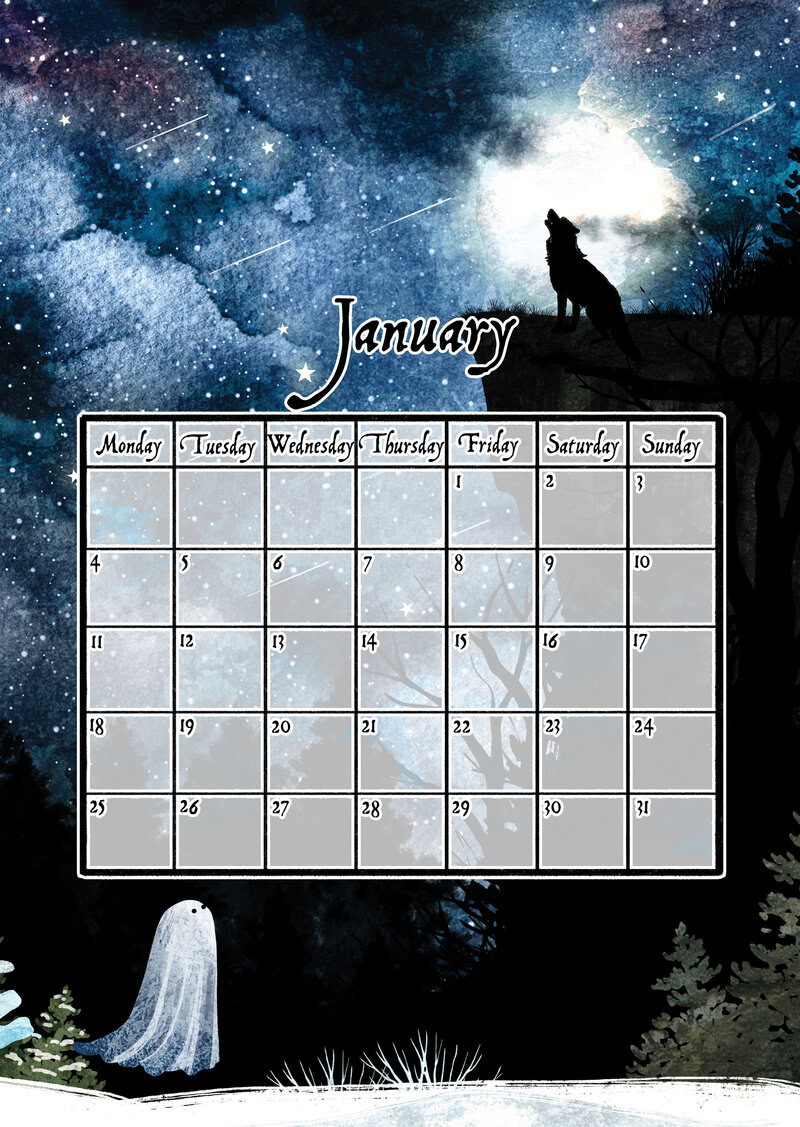 Ghosts of the Moon Calendar 2027 by Katherine Blower