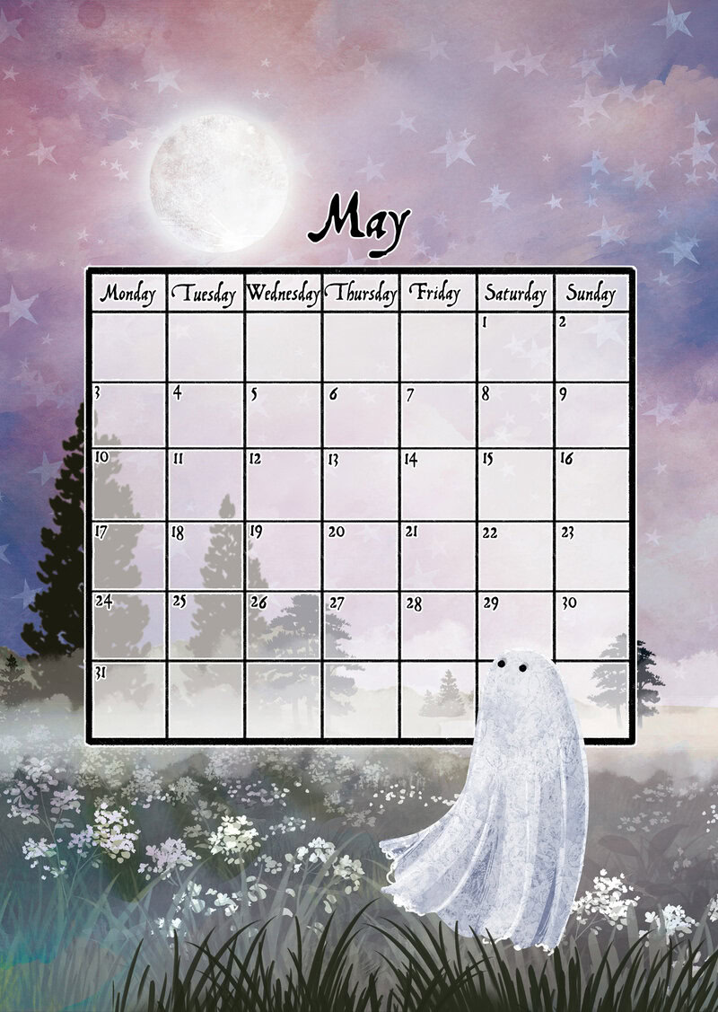 Ghosts of the Moon Calendar 2027 by Katherine Blower
