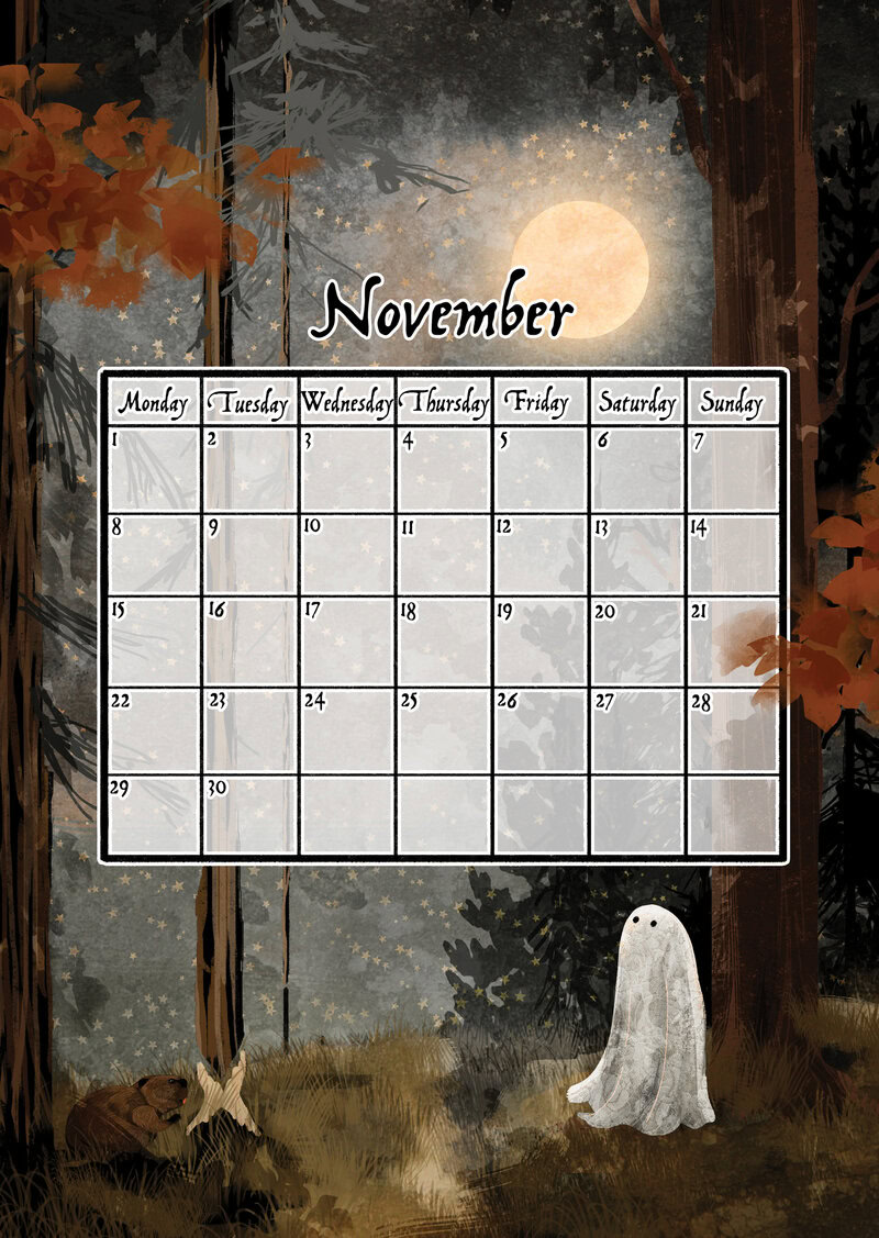 Ghosts of the Moon Calendar 2027 by Katherine Blower