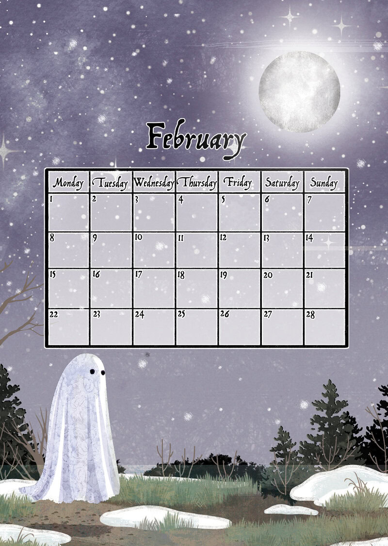 Ghosts of the Moon Calendar 2027 by Katherine Blower
