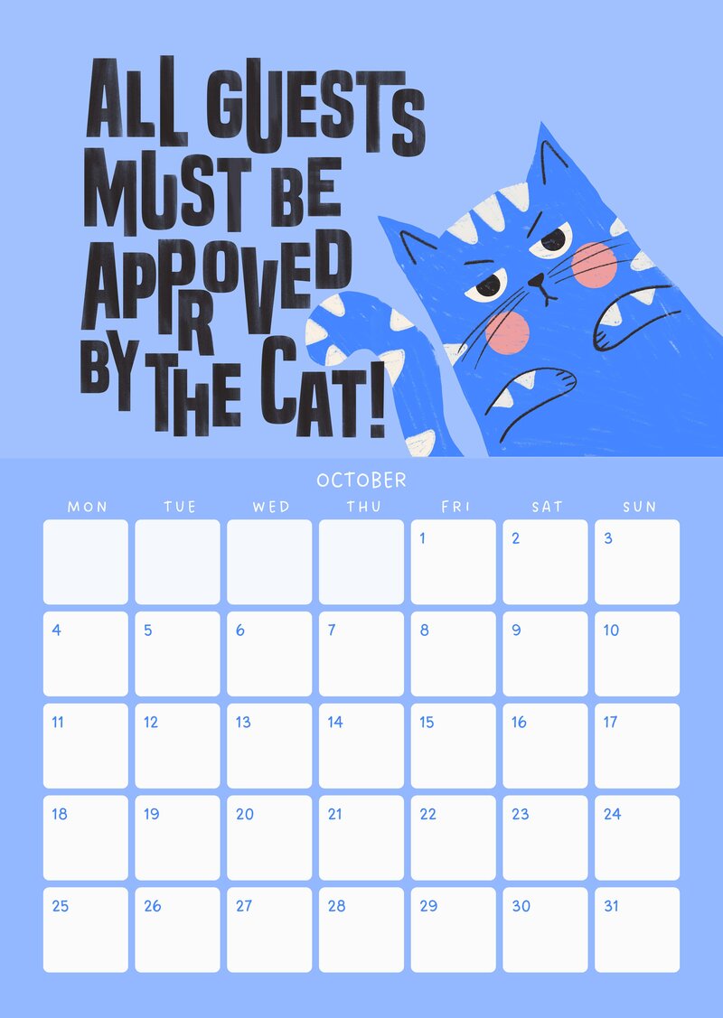 Cat Life Calendar 2027 by ShowMeMars