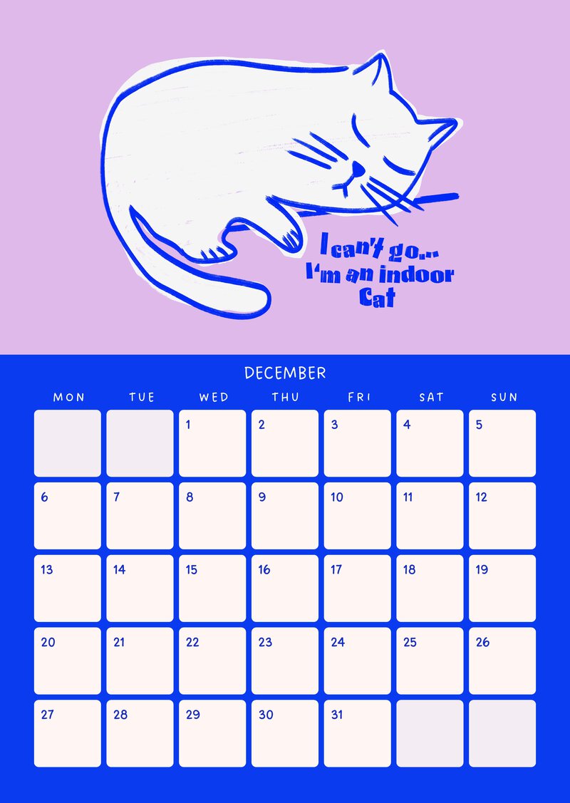 Cat Life Calendar 2027 by ShowMeMars