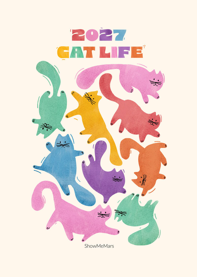 Cat Life Calendar 2027 by ShowMeMars
