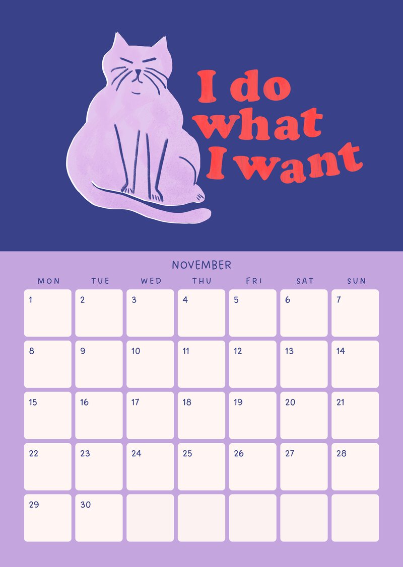 Cat Life Calendar 2027 by ShowMeMars