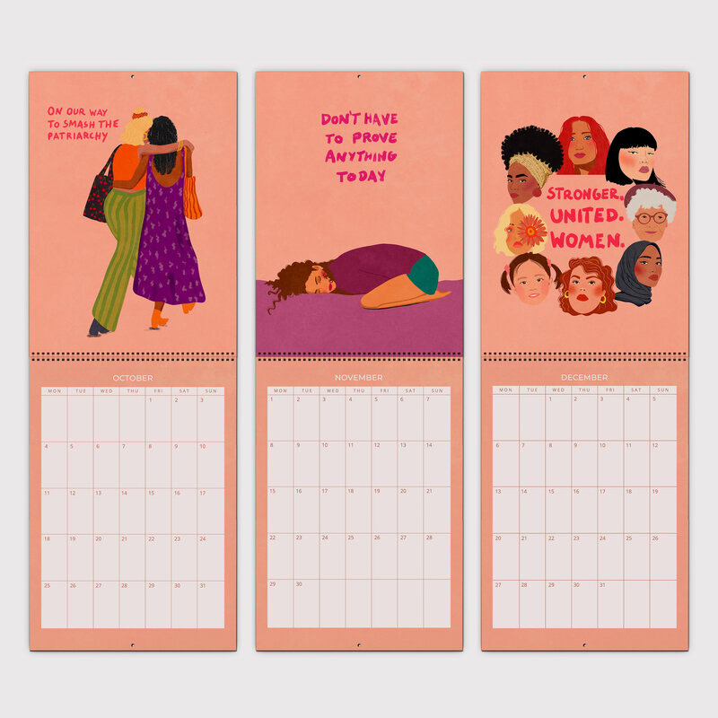 Strong Women Grow & Bloom Wall Planner & Organizer 2027