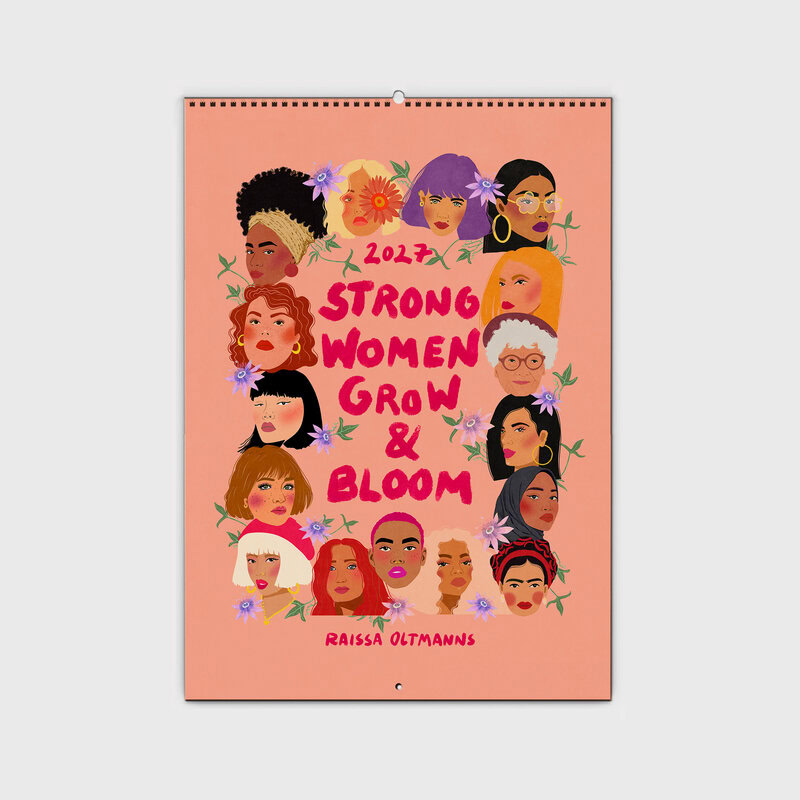 Strong Women Grow & Bloom Wall Planner & Organizer 2027