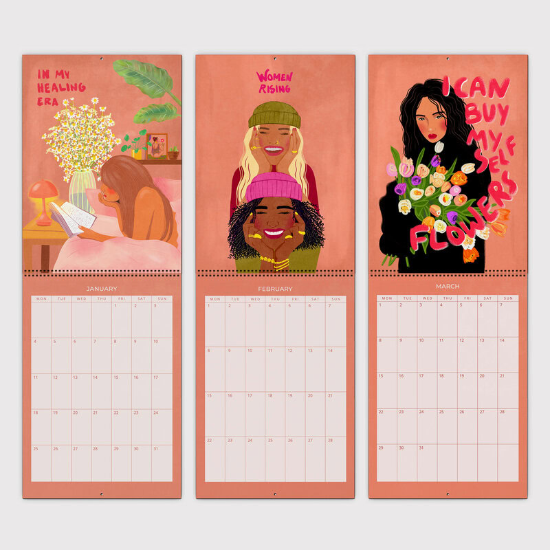 Strong Women Grow & Bloom Wall Planner & Organizer 2027