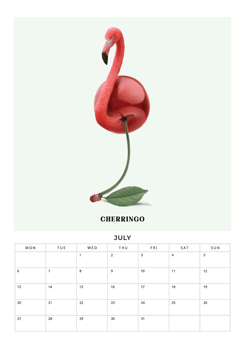 2026 Foodimals Squares Planner & Calendar