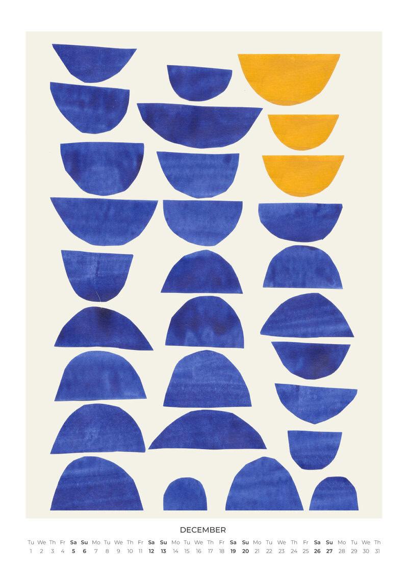 2026 Simple Abstraction Calendar