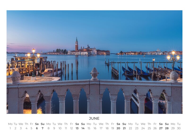 Venice Wall Calendar 2026