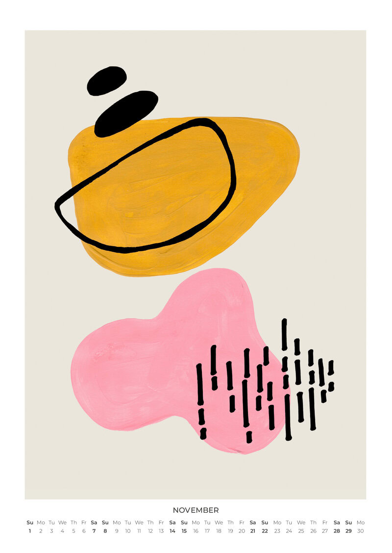 2026 Simple Abstraction Calendar