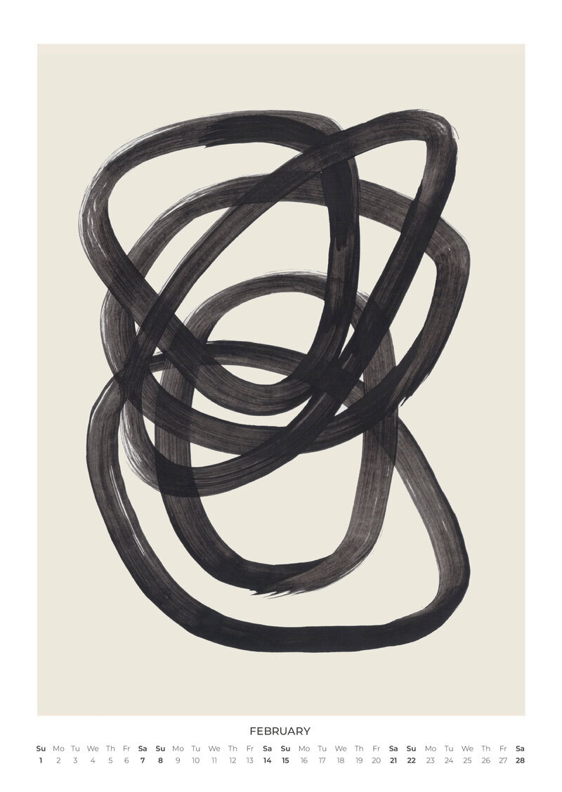 2026 Simple Abstraction Calendar