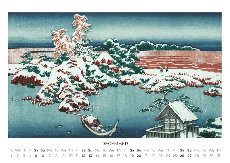 2026 Hokusai Wall Calendar