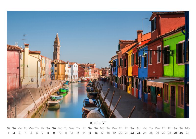 Venice Wall Calendar 2026