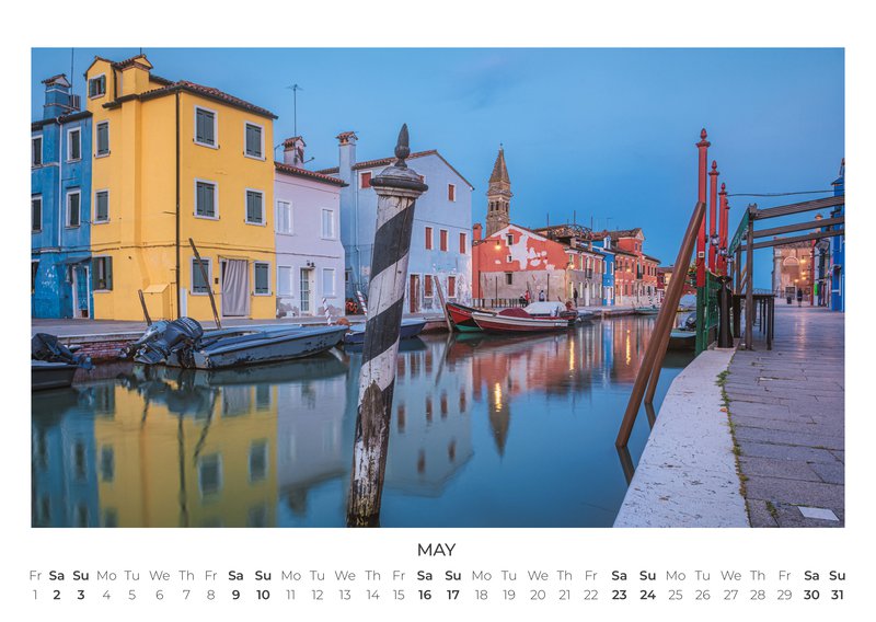 Venice Wall Calendar 2026