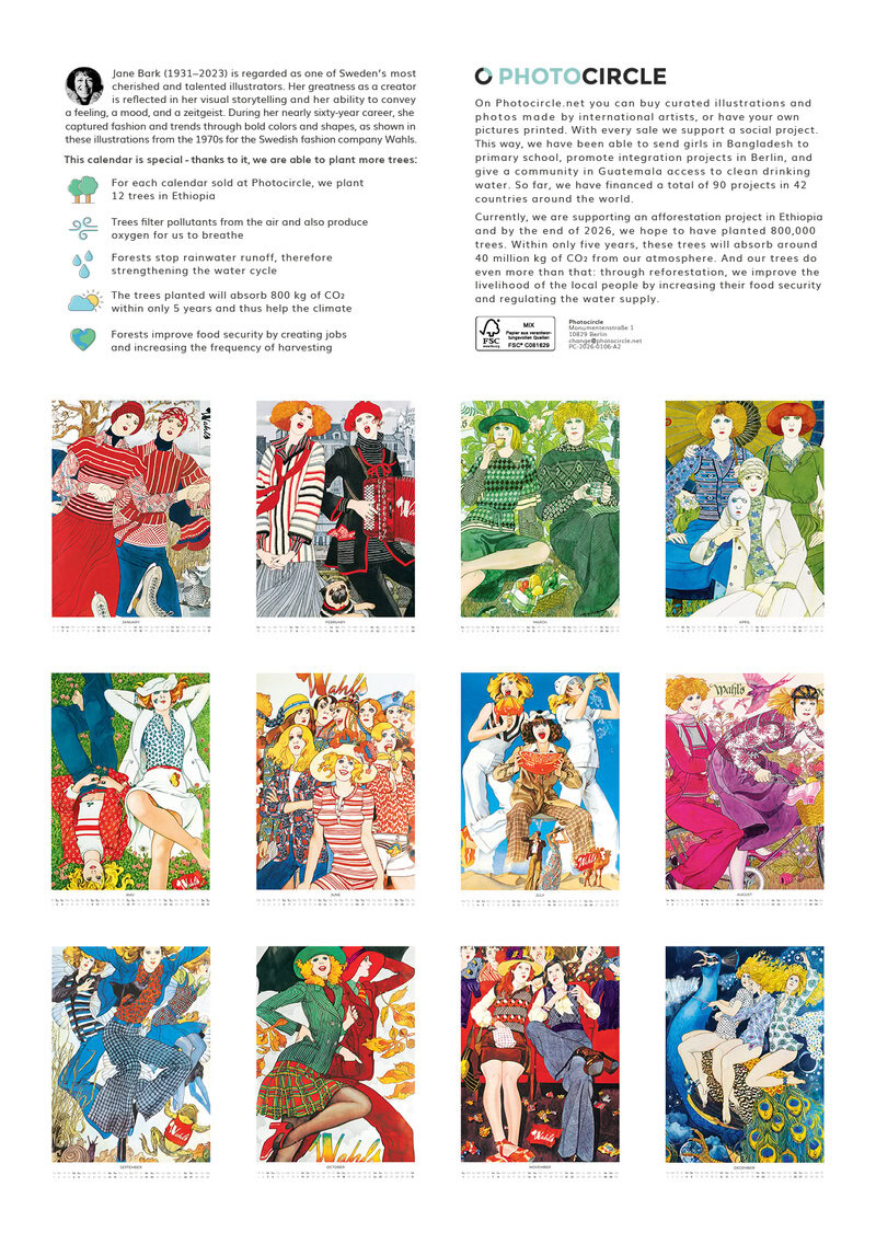 2026 Jane Bark Collection Calendar