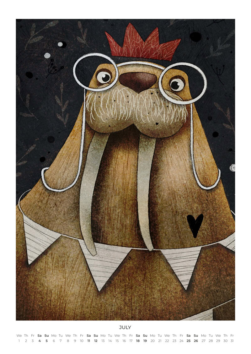 2026 Adorable Animals Kids Calendar