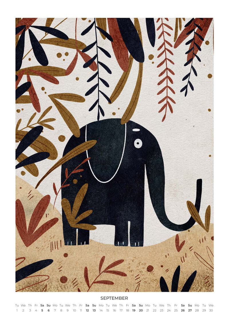 2026 Adorable Animals Kids Calendar