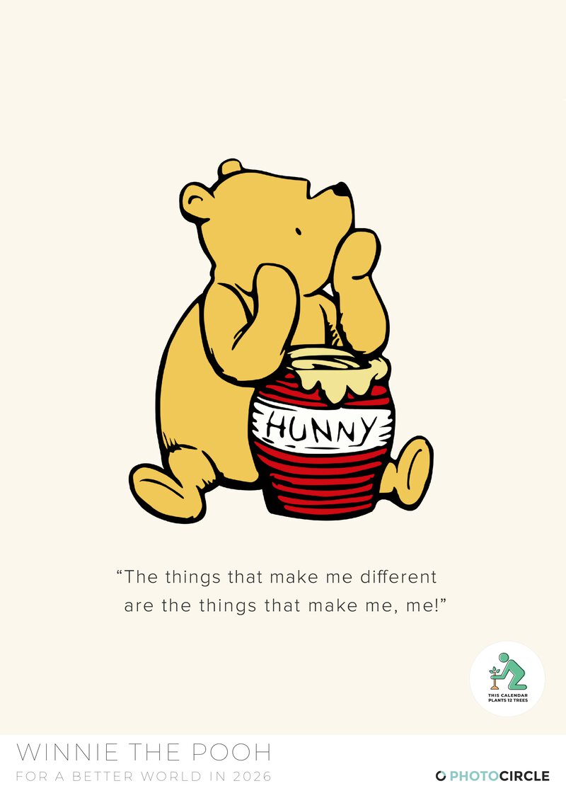Winnie the Pooh Zitate Kalender 2026