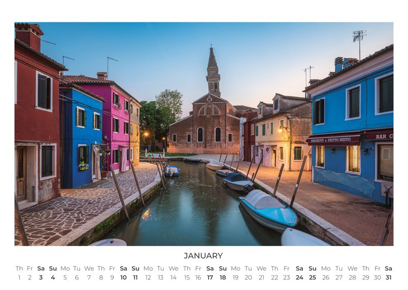 Venice Wall Calendar 2026