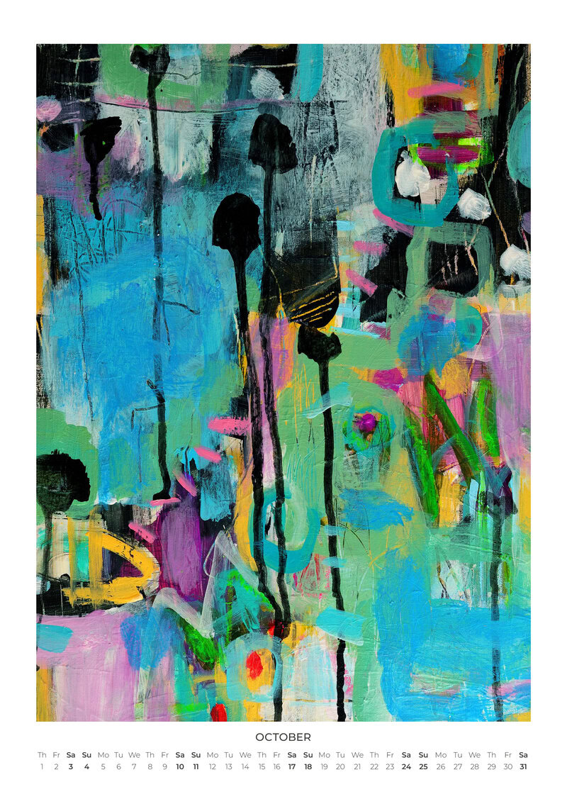 2026 Abstract Worlds Art Calendar