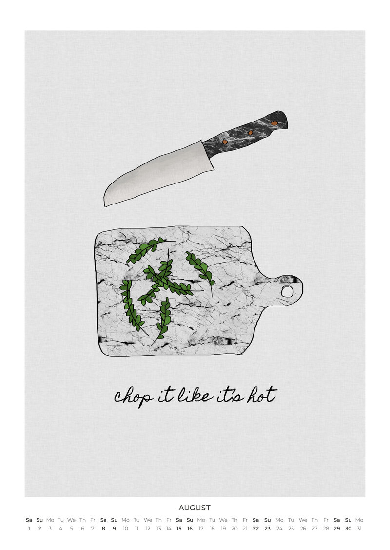 2026 Creative Kitchen Wall Calendar