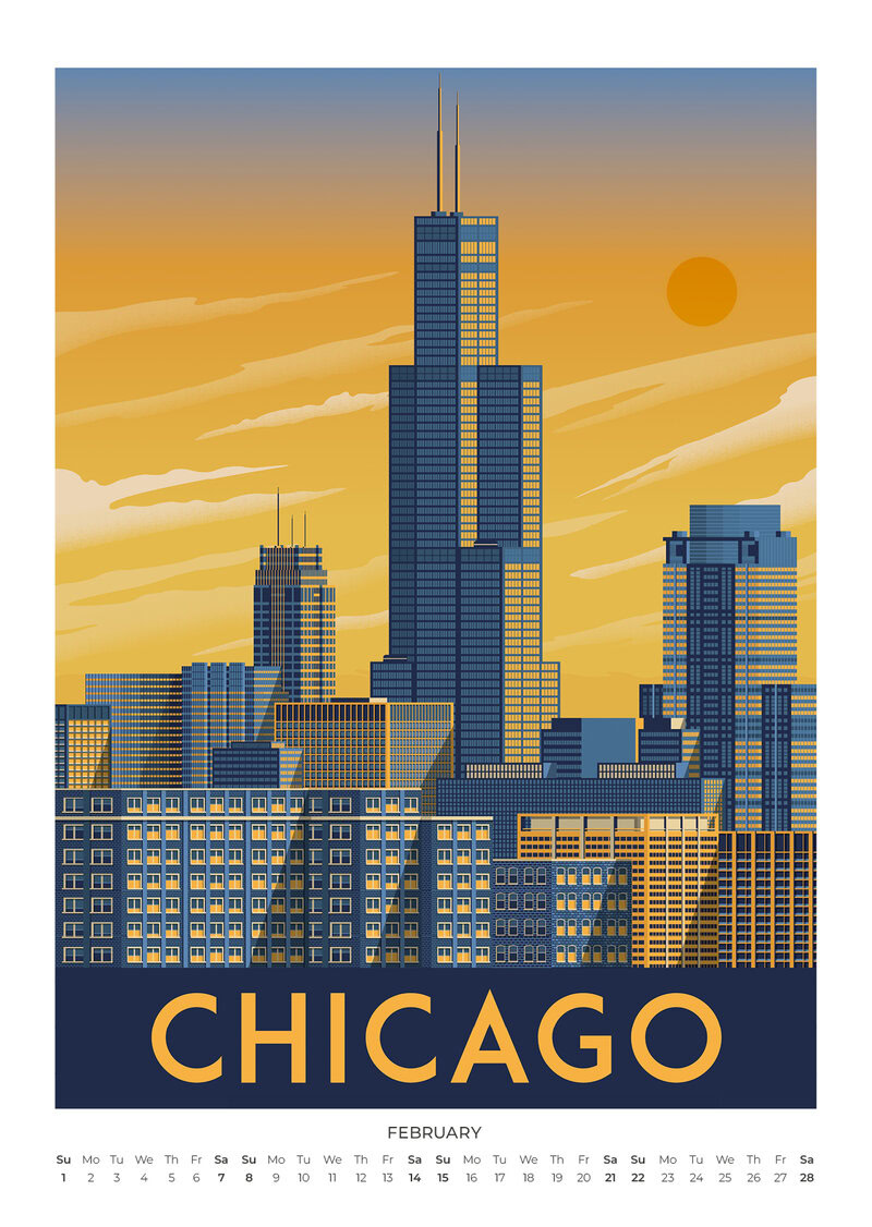 2026 Urban America Vintage Design Calendar