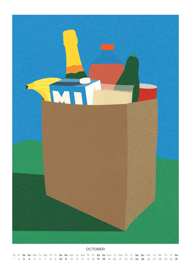 2026 Cut Out Kitchen Calendar