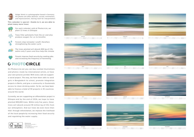 2026 Abstract Seascapes Calendar