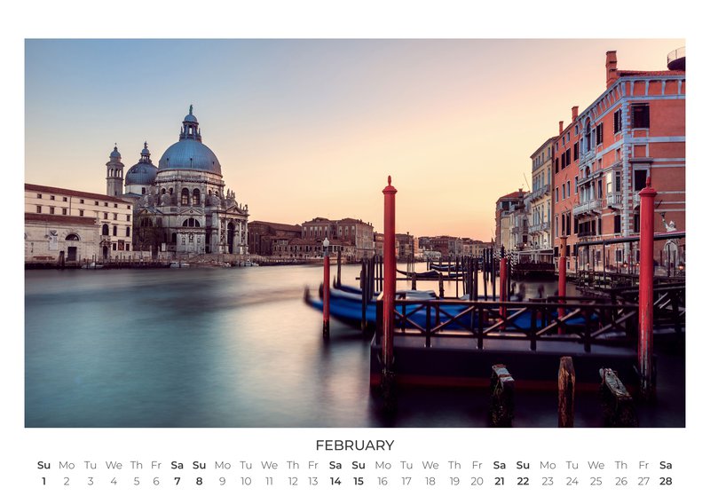 Venice Wall Calendar 2026